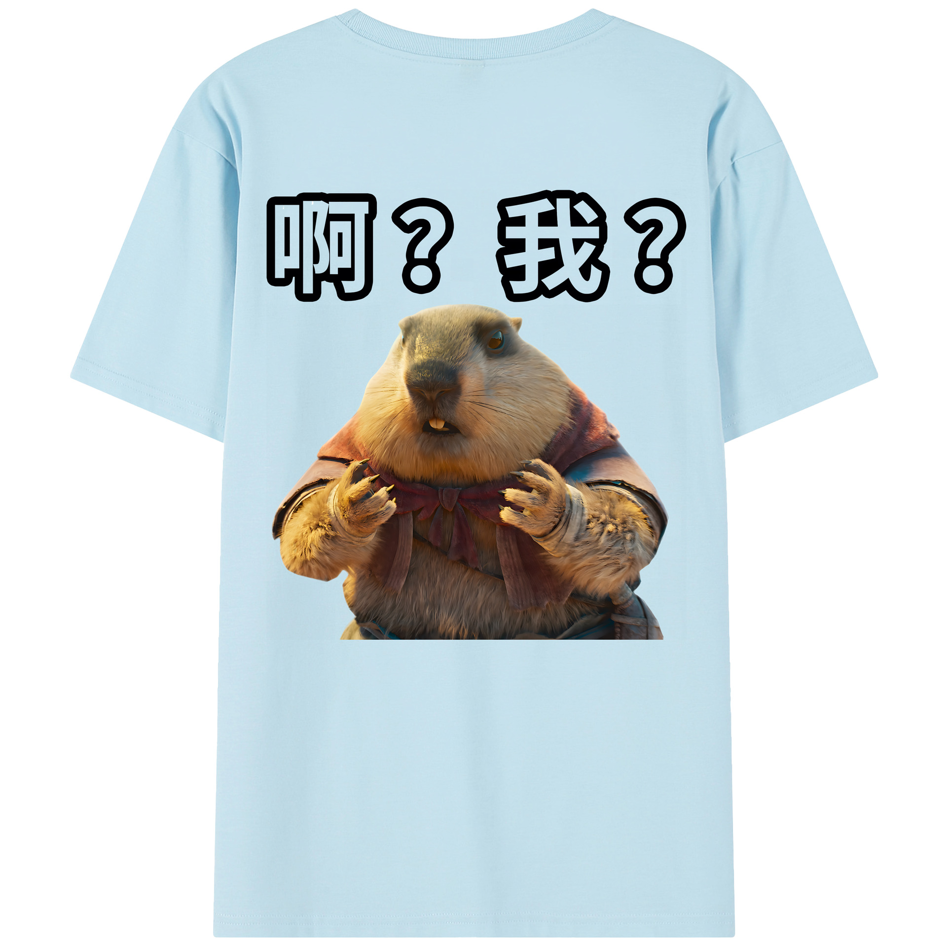 （画像用） Ne Zha 2 ナタ 魔童の大暴れ 綿100％半袖Tシャツ（背面プリント）